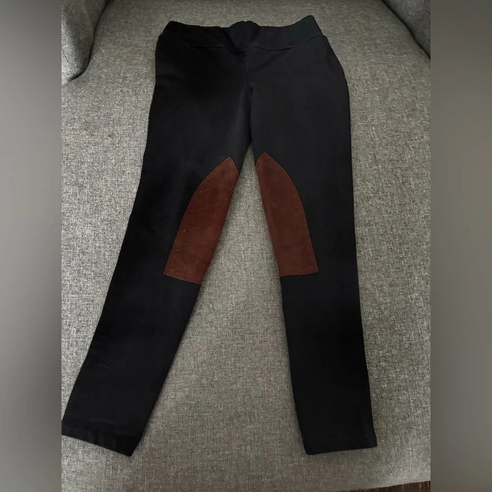 TUCKERNUCK Black Suede Patch Hughes Riding Legging-0316